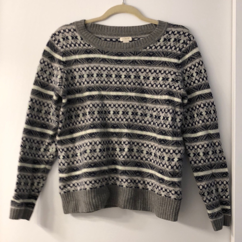 J Crew Patterned Sweater